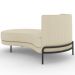 Chaise Longue Divã 163cm Braço Direito Logus D06 Linho Creme - Mpozenato