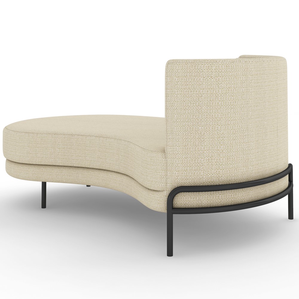 Chaise Longue Divã 163cm Braço Direito Logus D06 Linho Creme - Mpozenato