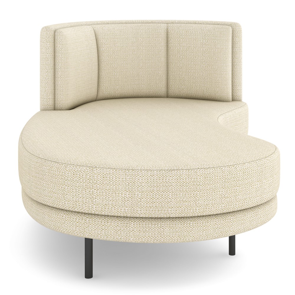 Chaise Longue Divã 163cm Braço Direito Logus D06 Linho Creme - Mpozenato