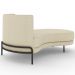 Chaise Longue Divã 163cm Braço Esquerdo Logus D06 Linho Creme - Mpozenato