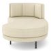 Chaise Longue Divã 163cm Braço Esquerdo Logus D06 Linho Creme - Mpozenato