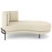 Chaise Longue Divã 163cm Braço Esquerdo Logus D06 Linho Creme - Mpozenato