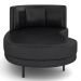 Chaise Longue Divã 164cm Braço Direito Logus D06 Sintético Preto - Mpozenato