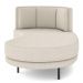 Chaise Longue Divã 164cm Braço Esquerdo Logus D06 Bouclê Bege - Mpozenato