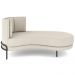 Chaise Longue Divã 164cm Braço Esquerdo Logus D06 Bouclê Bege - Mpozenato