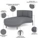 Chaise Longue Divã 164cm Braço Esquerdo Logus D06 Bouclê Cinza - Mpozenato