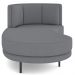 Chaise Longue Divã 164cm Braço Esquerdo Logus D06 Bouclê Cinza - Mpozenato