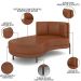 Chaise Longue Divã 164cm Braço Esquerdo Logus D06 Sintético Marrom - Mpozenato