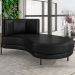 Chaise Longue Divã 164cm Braço Esquerdo Logus D06 Sintético Preto - Mpozenato