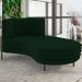 Chaise Longue Divã 164cm Braço Esquerdo Logus D06 Veludo Verde - Mpozenato
