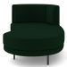 Chaise Longue Divã 164cm Braço Esquerdo Logus D06 Veludo Verde - Mpozenato