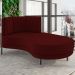 Chaise Longue Divã 164cm Braço Esquerdo Logus D06 Veludo Vermelho - Mpozenato