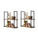 Conjunto 2 Prateleiras Decorativas Multifuncional Estilo Industrial Loft D09 Demolição/Preto - Mpozenato