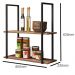 Conjunto Adega Espelhada 6 Garrafas e Prateleira Suspensa Estilo Industrial Loft D09 Demolição/Preto - Mpozenato
