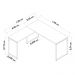 Conjunto Escritório 3 peças 1 Mesa em L e 2 Estantes Studio Industrial M18 Branco - Mpozenato