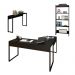 Conjunto Escritório 3 peças Mesa em L Estante e Aparador Studio Industrial M18 Preto - Mpozenato