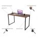 Conjunto Escritório Estilo Industrial Mesa 120cm e Estante 60cm 4 Prateleiras Prisma C08 Nogal - Mpozenato