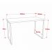 Conjunto Escritório Estilo Industrial Mesa 120cm e Estante 60cm 4 Prateleiras Prisma C08 Snow - Mpozenato
