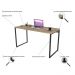 Conjunto Escritório Estilo Industrial Mesa 135cm e Estante 60cm 3 Prateleiras Prisma C08 Carvalho - Mpozenato
