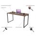 Conjunto Escritório Estilo Industrial Mesa 135cm e Estante 60cm 4 Prateleiras Prisma C08 Nogal - Mpozenato