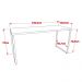 Conjunto Escritório Estilo Industrial Mesa 150cm e Estante 60cm 3 Prateleiras Prisma C08 Nogal - Mpozenato