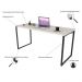 Conjunto Escritório Estilo Industrial Mesa 150cm e Estante 60cm 3 Prateleiras Prisma C08 Snow - Mpozenato