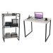 Conjunto Escritório Estilo Industrial Mesa 90cm e Estante 60cm 3 Prateleiras Prisma C08 Snow - Mpozenato