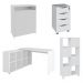 Conjunto Escritório Home Office 4 Peças Mity A06 Branco - Mpozenato