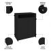 Conjunto Escritório Home Office 4 Peças Side A06 Preto - Mpozenato