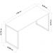 Conjunto Escritório Mesa 150 e Estante Studio Industrial M18 Branco - Mpozenato