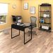 Conjunto Escritório Mesa 90 e Estante Studio Industrial M18 Preto - Mpozenato