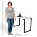 Conjunto Mesa de Cozinha Prattica Industrial 120cm com 2 Banquetas F02 Branco/Preto - Mpozenato