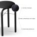 Conjunto Mesa de Cozinha Prattica Industrial 120cm com 2 Banquetas F02 Preto - Mpozenato