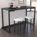 Conjunto Mesa de Cozinha Prattica Industrial 120cm com 2 Banquetas F02 Preto/Branco - Mpozenato