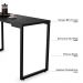 Conjunto Mesa de Cozinha Prattica Industrial 120cm com 2 Banquetas F02 Preto/Branco - Mpozenato