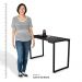 Conjunto Mesa de Cozinha Prattica Industrial 120cm com 2 Banquetas F02 Preto/Branco - Mpozenato