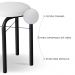 Conjunto Mesa de Cozinha Prattica Industrial 120cm com 2 Banquetas F02 Preto/Branco - Mpozenato