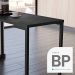 Conjunto Mesa de Cozinha Prattica Industrial 120cm com 2 Banquetas F02 Preto/Branco - Mpozenato