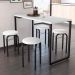 Conjunto Mesa de Cozinha Prattica Industrial 120cm com 4 Banquetas F02 Branco - Mpozenato