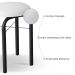 Conjunto Mesa de Cozinha Prattica Industrial 120cm com 4 Banquetas F02 Nature/Branco - Mpozenato