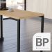 Conjunto Mesa de Cozinha Prattica Industrial 120cm com 4 Banquetas F02 Nature/Preto - Mpozenato