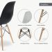 Conjunto Mesa de Cozinha Prattica Industrial 120cm e 2 Cadeiras Eames F02 Branco/Preto - Mpozenato