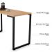 Conjunto Mesa de Cozinha Prattica Industrial 120cm e 2 Cadeiras Eames F02 Nature/Preto - Mpozenato