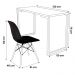 Conjunto Mesa de Cozinha Prattica Industrial 120cm e 2 Cadeiras Eames F02 Nature/Preto - Mpozenato