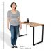 Conjunto Mesa de Cozinha Prattica Industrial 120cm e 2 Cadeiras Eames F02 Nature/Preto - Mpozenato