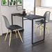 Conjunto Mesa de Cozinha Prattica Industrial 120cm e 2 Cadeiras Eames F02 Preto - Mpozenato