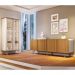 Conjunto Sala de Estar com Cristaleira Agnes H01 Off White/Cinamomo - Mpozenato
