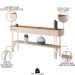 Conjunto Sala de Estar com Cristaleira Agnes H01 Off White/Cinamomo - Mpozenato