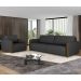 Conjunto Sofá 3 Lugares 223cm e Poltrona 98cm Amaranto M22 PU Preto - Mpozenato