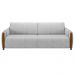 Conjunto Sofá 3 Lugares 223cm e Poltrona 98cm Amaranto M22 Veludo Cinza - Mpozenato